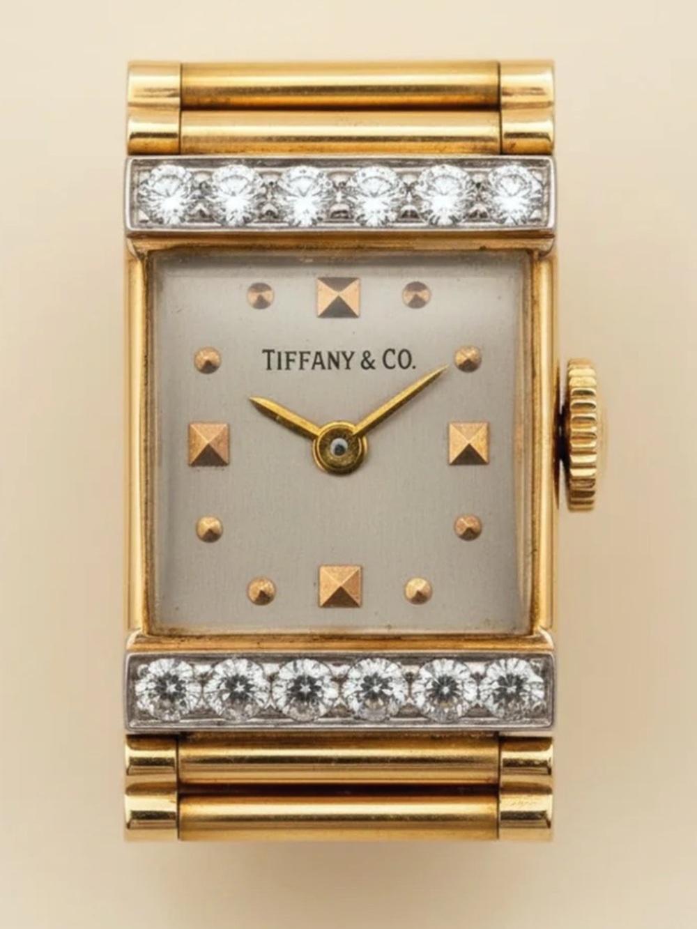 14K Tiffany & Co. Men's Diamond  Solid Yellow Gold 50's Watch